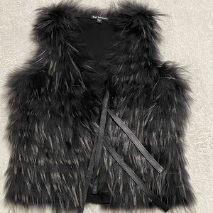 Black Fur Vest Size XS